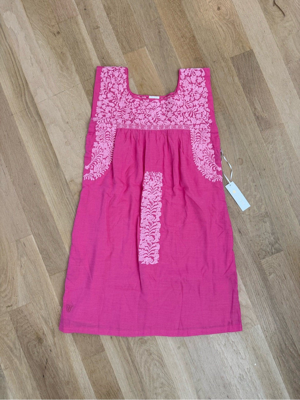 NWT J.Marie Embroidered Hot Pink Mini Dress with Pockets! New with tags!